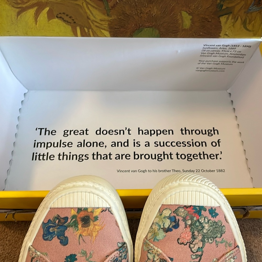Amazing Van Gogh Cariuma floral sneakers in US 9, UK 6.5, Eur 40. Run small.